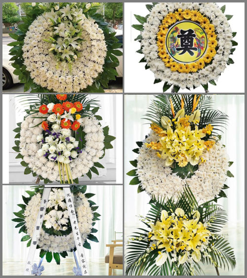湖北孝感市大悟县城关镇田湾村花圈速递